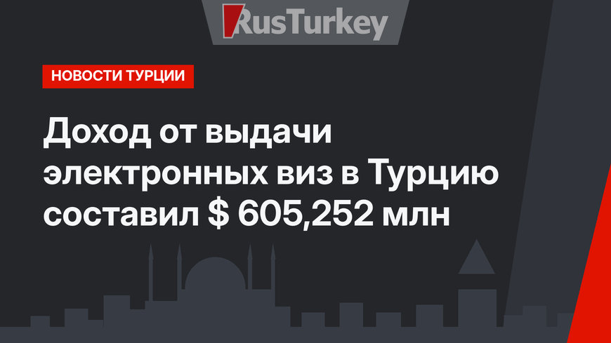 Доход от выдачи электронных виз в Турцию составил $ 605,252 млн 