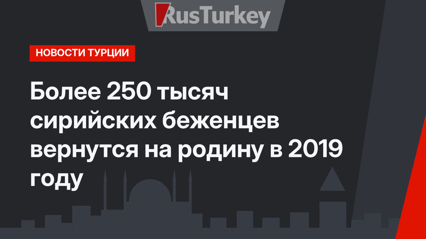 Более 250 тысяч сирийских беженцев вернутся на родину в 2019 году