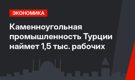 Каменноугольная промышленность Турции наймет 1,5 тыс. рабочих