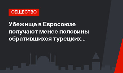 Убежище в Евросоюзе получают менее половины обратившихся турецких граждан