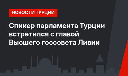 Спикер парламента Турции встретился с главой Высшего госсовета Ливии