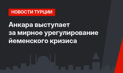 Анкара выступает за мирное урегулирование йеменского кризиса 