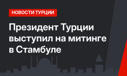 Президент Турции выступил на митинге в Стамбуле 