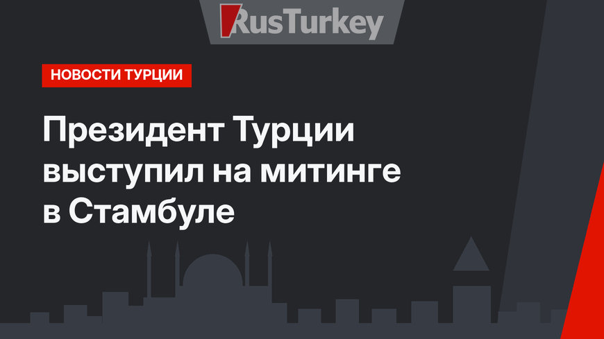 Президент Турции выступил на митинге в Стамбуле 