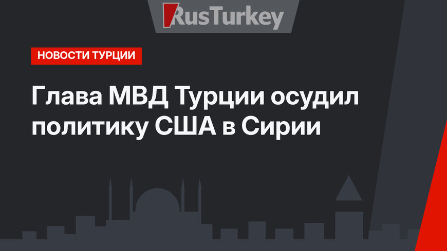 Глава МВД Турции осудил политику США в Сирии