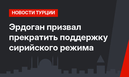 Эрдоган призвал прекратить поддержку сирийского режима
