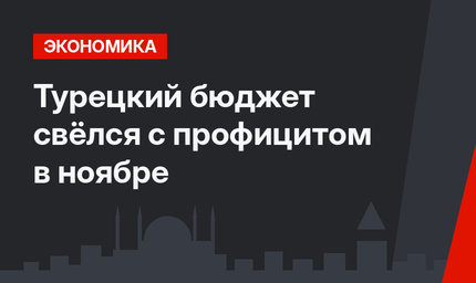 Турецкий бюджет свёлся с профицитом в ноябре
