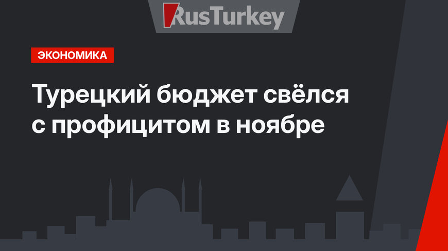 Турецкий бюджет свёлся с профицитом в ноябре