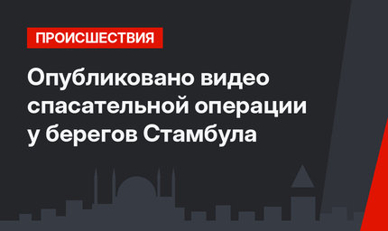 Опубликовано видео спасательной операции у берегов Стамбула