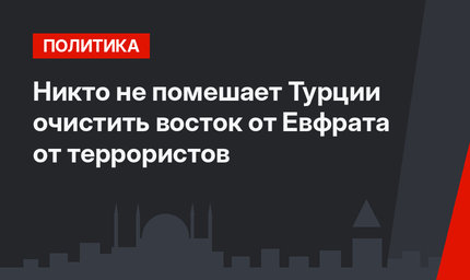 Никто не помешает Турции очистить восток от Евфрата от террористов