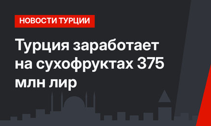 Турция заработает на сухофруктах 375 млн лир