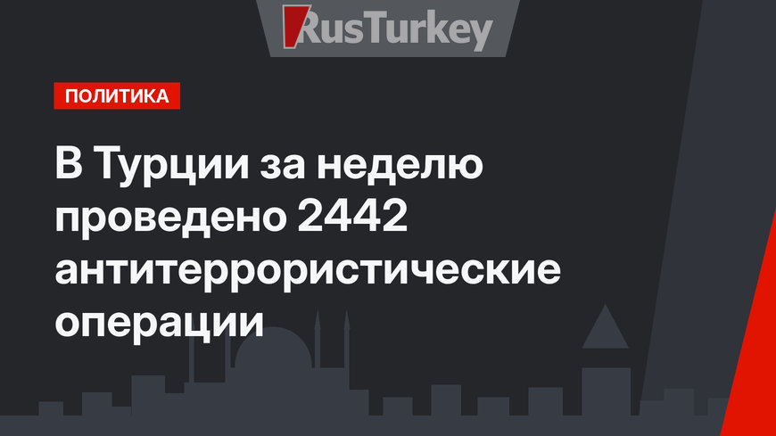 В Турции за неделю проведено 2442 антитеррористические операции