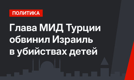 Глава МИД Турции обвинил Израиль в убийствах детей
