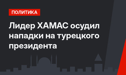 Лидер ХАМАС осудил нападки на турецкого президента