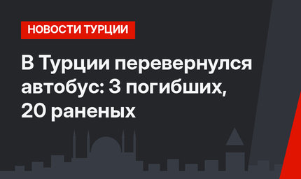 В Турции перевернулся автобус: 3 погибших, 20 раненых