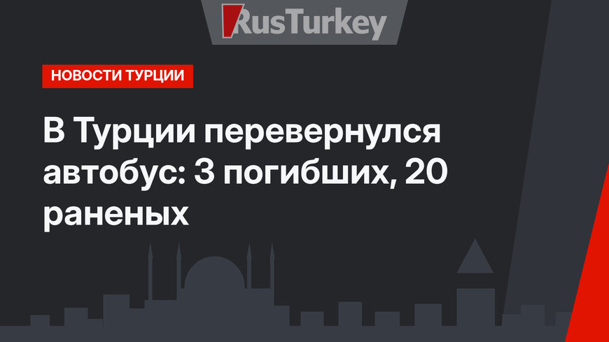 В Турции перевернулся автобус: 3 погибших, 20 раненых