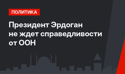 Президент Эрдоган не ждет справедливости от ООН