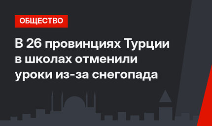 В 26 провинциях Турции в школах отменили уроки из-за снегопада