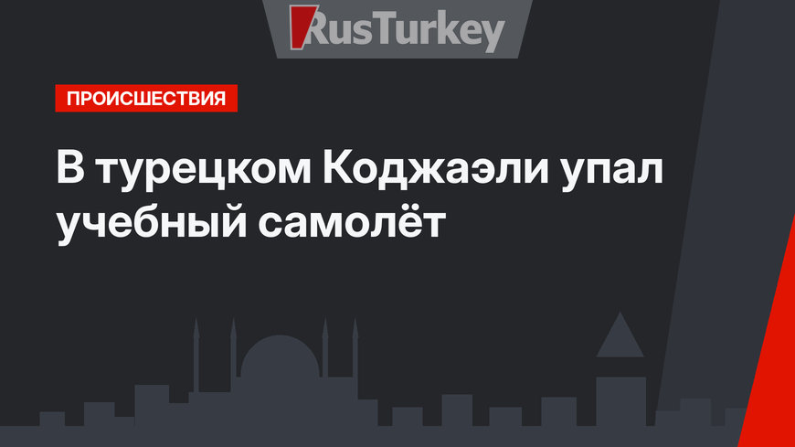 В турецком Коджаэли упал учебный самолёт