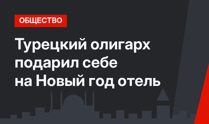 Турецкий олигарх подарил себе на Новый год отель