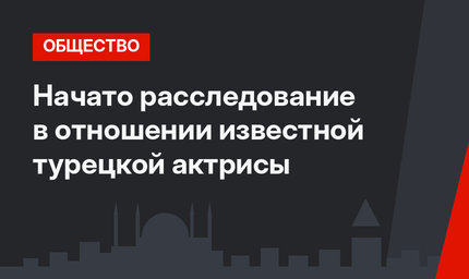 Начато расследование в отношении известной турецкой актрисы