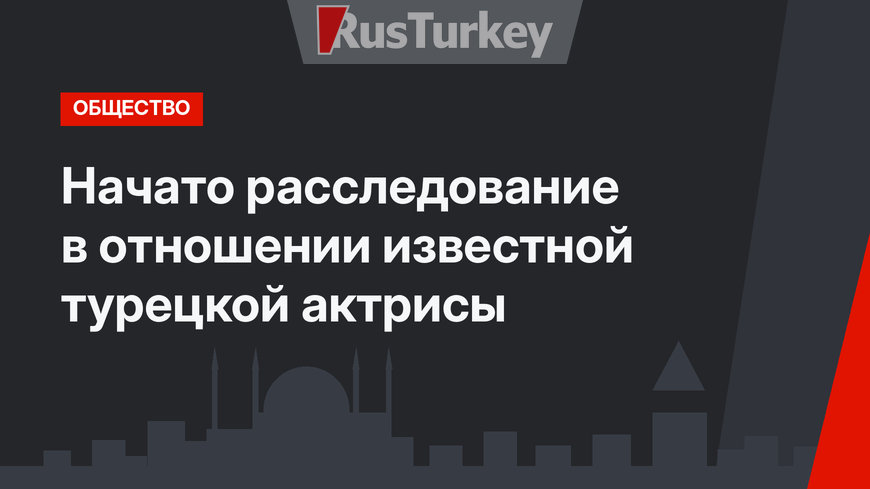 Начато расследование в отношении известной турецкой актрисы