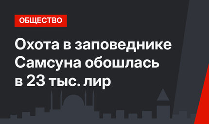 Охота в заповеднике Самсуна обошлась в 23 тыс. лир