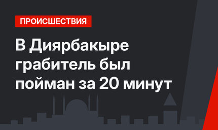 В Диярбакыре грабитель был пойман за 20 минут