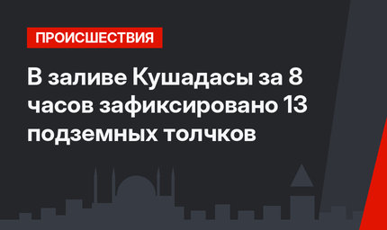В заливе Кушадасы за 8 часов зафиксировано 13 подземных толчков