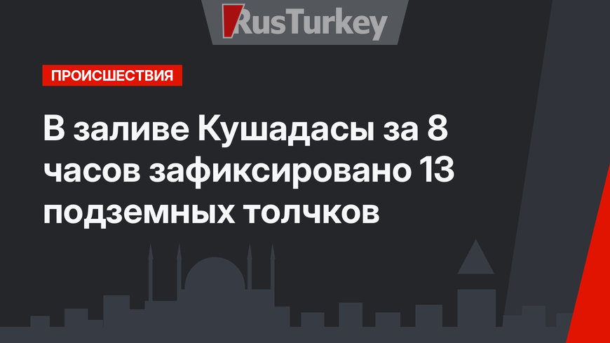 В заливе Кушадасы за 8 часов зафиксировано 13 подземных толчков