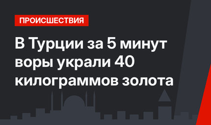 В Турции за 5 минут воры украли 40 килограммов золота