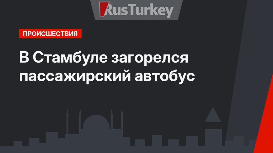 В Стамбуле загорелся пассажирский автобус