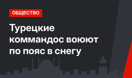 Турецкие коммандос воюют по пояс в снегу