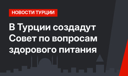 В Турции создадут Совет по вопросам здорового питания