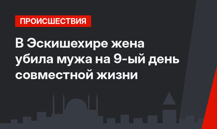 В Эскишехире жена убила мужа на 9-ый день совместной жизни