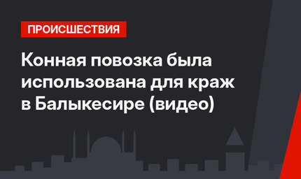 Конная повозка была использована для краж в Балыкесире (видео)