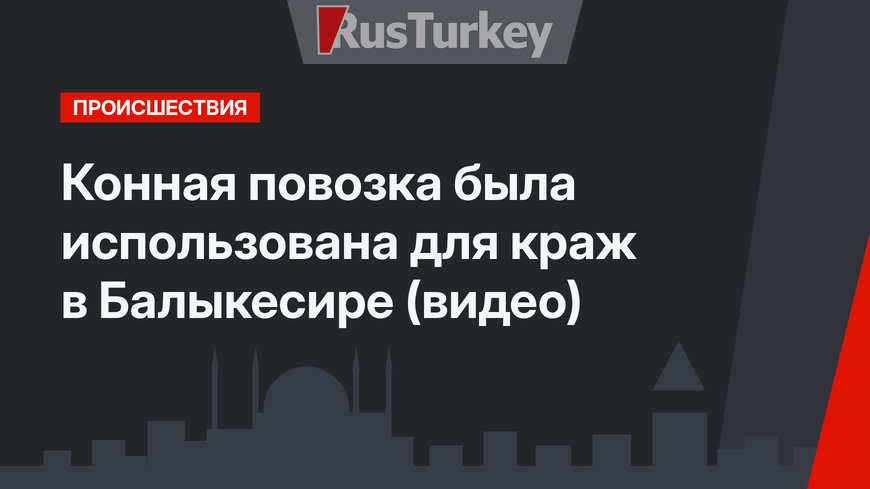 Конная повозка была использована для краж в Балыкесире (видео)