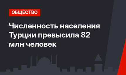 Численность населения Турции превысила 82 млн человек