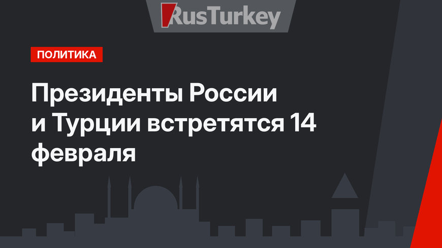Президенты России и Турции встретятся 14 февраля
