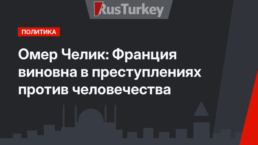Омер Челик: Франция виновна в преступлениях против человечества