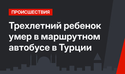 Трехлетний ребенок умер в маршрутном автобусе в Турции
