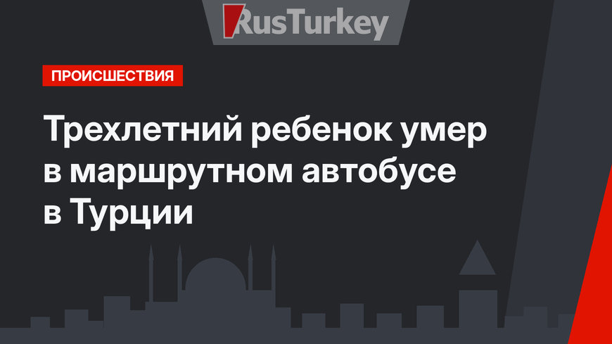 Трехлетний ребенок умер в маршрутном автобусе в Турции