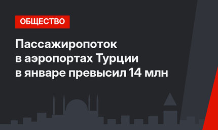 Пассажиропоток в аэропортах Турции в январе превысил 14 млн