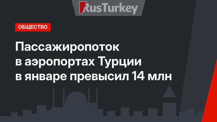 Пассажиропоток в аэропортах Турции в январе превысил 14 млн
