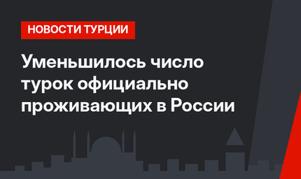 Уменьшилось число турок официально проживающих в России