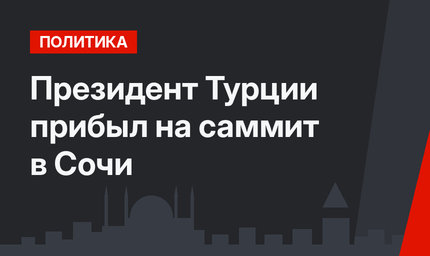 Президент Турции прибыл на саммит в Сочи