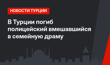 В Турции погиб полицейский вмешавшийся в семейную драму