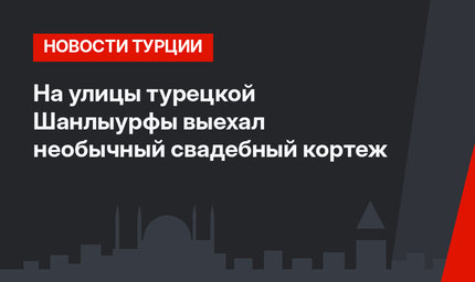 На улицы турецкой Шанлыурфы выехал необычный свадебный кортеж