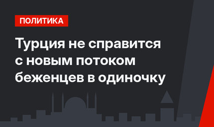 Турция не справится с новым потоком беженцев в одиночку