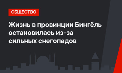 Жизнь в провинции Бингёль остановилась из-за сильных снегопадов